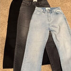 Neuw Denim- Women's Straight Leg Jeans bundle - Black, Gray, Light Blue